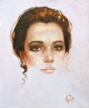 Obra de Lluís Ribas, retrato de una chica